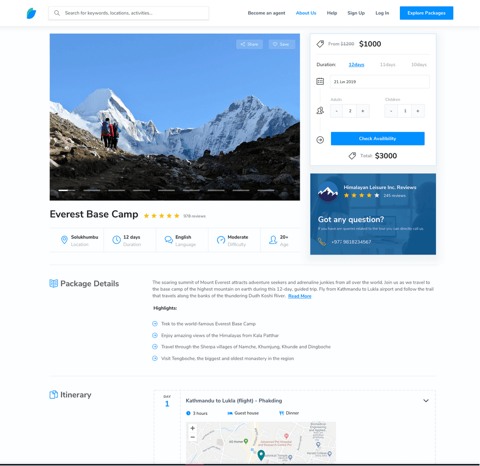 EnRoute Nepal: Airbnb-style travel platform